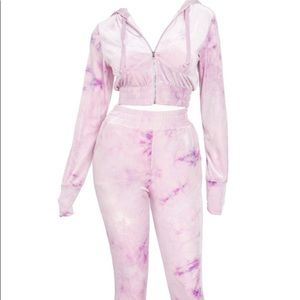 Velvet Track Suit Set